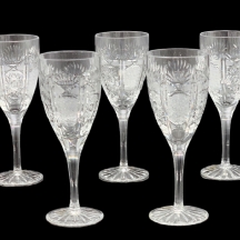 סט של 5 גביעי קריסטל ישנים