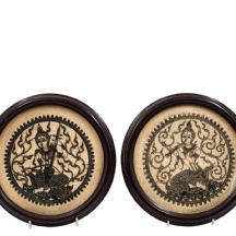 לוט של שני מגזרות נייר תאילנדיות