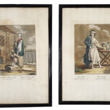 זוג תצריבים עתיקים ונדירים מהמאה ה-18 של תאודורו ויירו (Teodoro Viero)