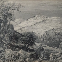 'הר הזיתים מהר ציון' - תצריב עתיק