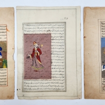 לוט של 3 ציורי מיניאטורה פרסים עתיקים