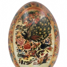 ביצה סינית דקורטיבית גדולה בסגנון סטסומה (Satsuma) יפני