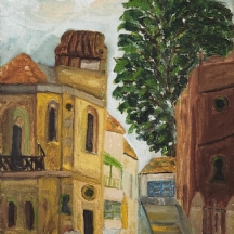 'תל אביב של פעם' - ציור ישן, שמן על בד