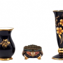 לוט של 3 פריטי פורצלן וקרמיקה ישנים שונים