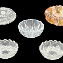 לוט של 5 כלי קריסטל וזכוכית ישנים