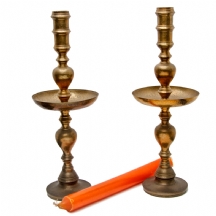 זוג פמוטים גדולים עשויים פליז