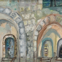 'קשתות אבן' - שמן על לוח