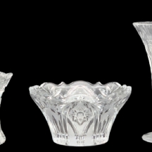 לוט של 3 כלי זכוכית וקריסטל ישנים