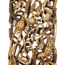 תבליט עץ סיני גדול בדמות חיות ים