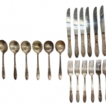 חלקי סט סכו"ם אמריקאי מוכסף