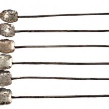 סט של 6 בוחשנים/קשים מקסיקנים ישנים מכסף