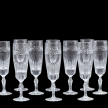 סט של 12 גביעי זכוכית מעוטרים