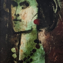 ויסנטה מרטין (צייר ממונטווידאו, אורוגוואי, Vicente MARTIN) - 'ראש אישה בירוק'