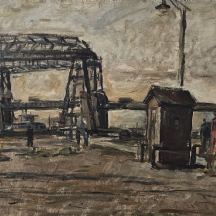 חוליו אלפוי (צייר מאורוגוואי, Julio Alpuy, חי בין השנים: 1919-2009) - 'עמדת שמיר