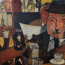 הוגו סרטורה (Hugo Sartore) - 'גבר קורא עיתון בבית קפה'