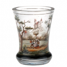 כוס זכוכית בוהמית מתקופת בידרמייר