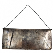 תיק ערב רוסי עתיק, עשוי כסף, חתום 84 וראשי התיבות של הצורף, חלקו הפנימי עשוי עור