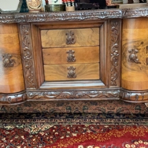 מזנון עץ עתיק מגולף בעבודת יד ומחופה פורניר איכותי