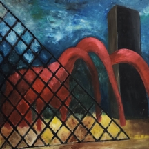 'תלת רגליים' - שמן על בד