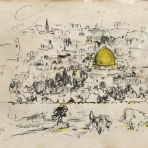 'ירושלים' - ליטוגרפיה ישנה