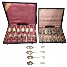 חלקי סט סכו"ם גרמני ישן עשוי כסף