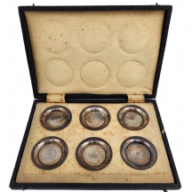 סט של 6 צלוחיות כסף ישנות