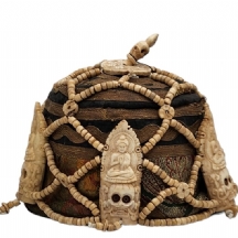 לאספני פרטי לבוש אתנוגרפי עתיק - כיפה סינו-טיבטית עתיקה, בת יותר ממאה שנה