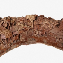 תבליט עץ סיני גדול ומסיבי