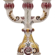 כלי קרמיקה פורטוגלי ישן בצורת קנדלברה