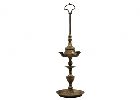 מנורת שמן איטלקית עתיקה מסוג 'לוסרנה' (Lucerna) -  עשויה פליז, סוף המאה ה-19