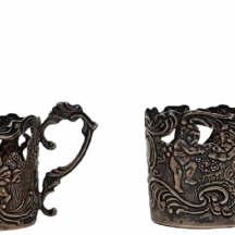 זוג מחזיקי כוסות 'Demitasse'