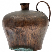 קומקום מים יהודי עתיק לחמין של שבת, עשוי נחושת סוף המאה ה-18 או תחילת המאה ה-19