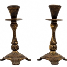 זוג פמוטים ישראליים, עשויים פליז