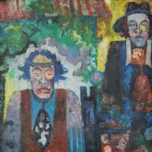 אליאסף ברזוק - 'אנשים', שמן על בד