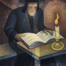 לואי טופולי (אמן מודרניסטי צרפתי,  Louis Toffoli, 1907-1999) - 'יהודי לומד'