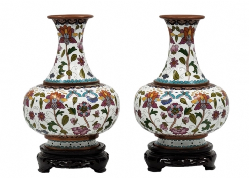 זוג כדי קלואזונה (Cloisonne) סינים