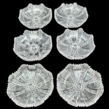 סט של 6 כלי קריסטל ישנים