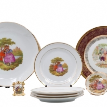 לוט של 8 כלי פורצלן ישנים