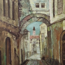 'קשתות ירושלים' - ציור ישן, שמן על בד