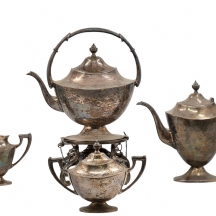 סט כלי כסף מקסיקניים ישנים, עשוי כסף סטרלינג 925'