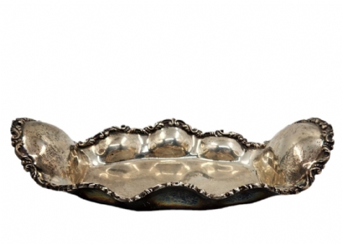 קערת הגשה מקסיקנית, ישנה, עשויה כסף