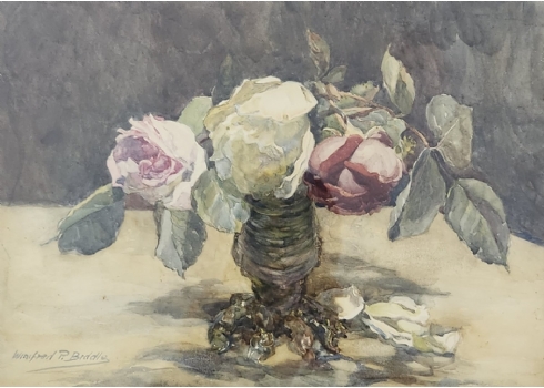 winifred Percy biddle - 'פריחת שושנים', ציור אנגלי עתיק