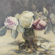 winifred Percy biddle - 'פריחת שושנים', ציור אנגלי עתיק