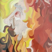 'שלהבות מתבדרות' - גואש על נייר