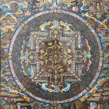 טנקה, טאנגקה (Thangka) סינו טיבטית ישנה ויפה במיוחד, גואש על נייר