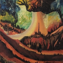 'הליכה ביער פנטסטי' - שמן על בד