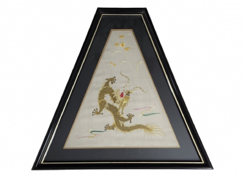 ריקמה סינית ישנה, בד על משי