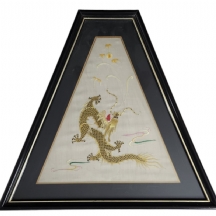 ריקמה סינית ישנה, בד על משי