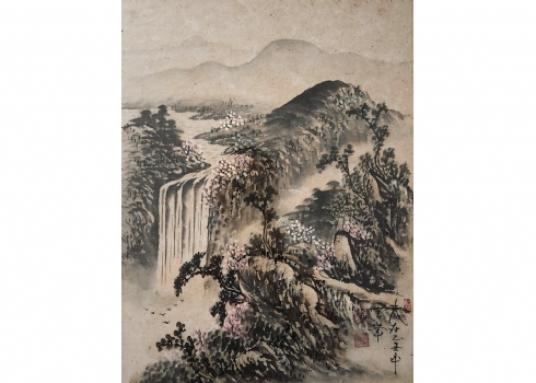 'מפלי הדובדבנים' - ציור סיני ישן