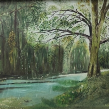 'ערבות הביצה' - שמן על בד